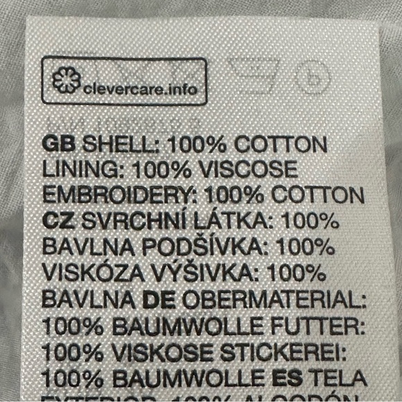 & Other Stories Frill Sleeve Embroidered Mini Dress White Blue Floral Tie Back - Picture 7 of 8